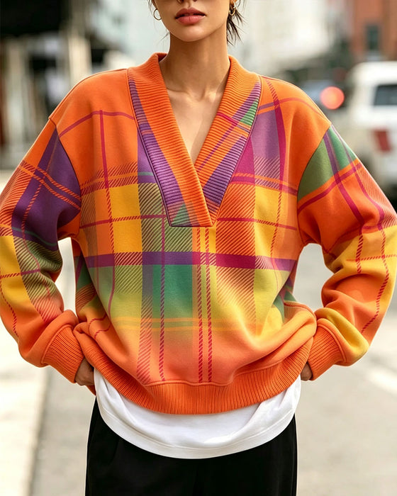 Sweatshirt V-Hals Rute Casual