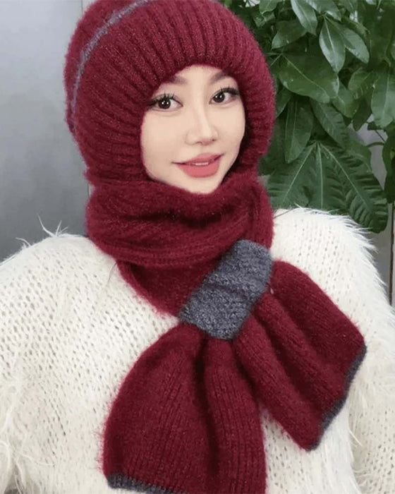 Dame Vindtett Hatt Med Ørebeskyttelse