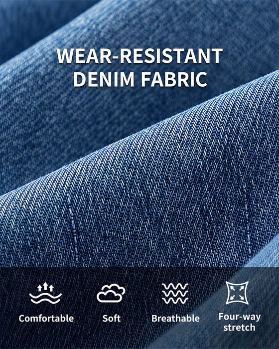 Bukser Elastisk Midje Denim Brede Ben