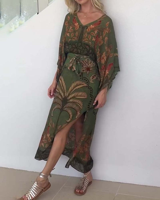 Kjole Trykt V-Hals Resort