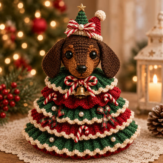 🎄 Hekle Dyr Juletre DIY Sett