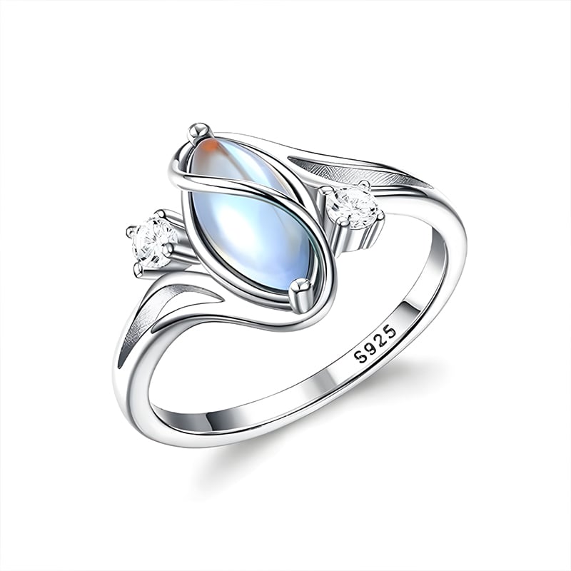 Oval måneskingeometrisk ring