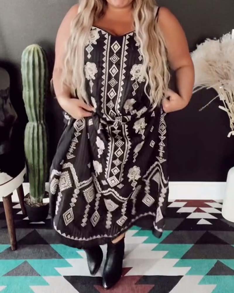 Kjole Spagettistropp Blomstret Ferie