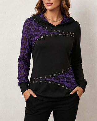Hoodie Casual Fargeblokk