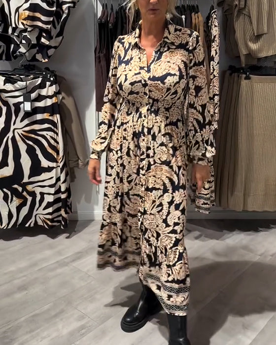 Motekjole Med Krage Og Trykk