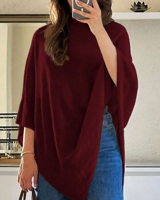 Pullover Høy Hals Asymmetrisk