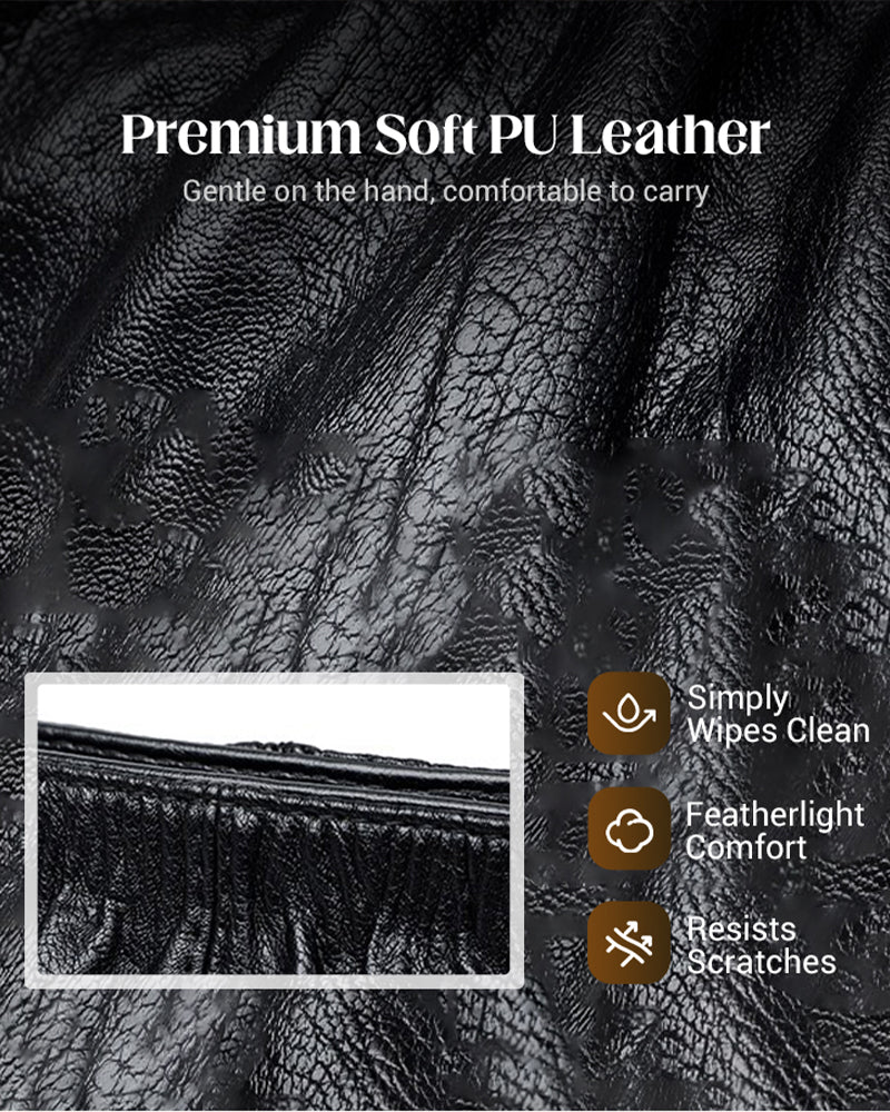 Håndveske Casual Plissert Bøtte Mykt Lær