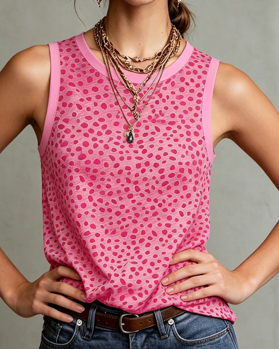 Tank Top Ermeløs Polka Dot