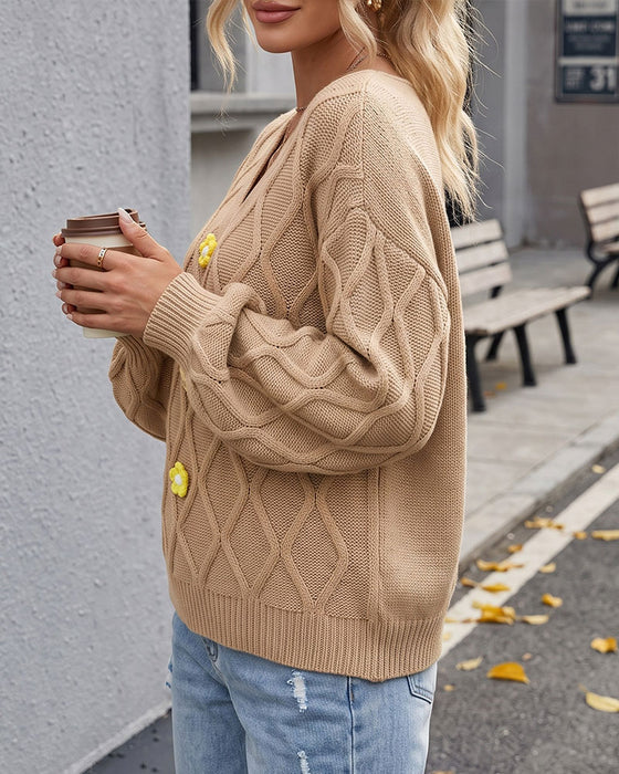 Pullover Lanterne Erme Argyle Mote Strikket