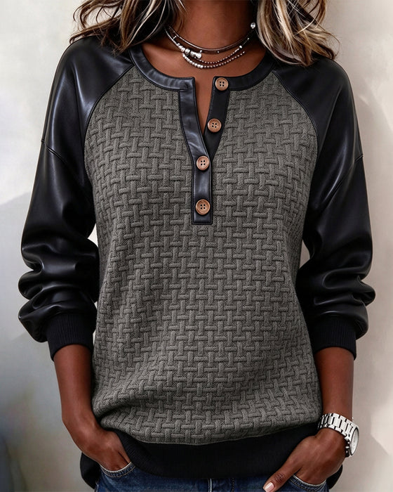 Topp Patchwork Raglanerm
