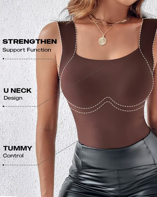 🔥 Tank U-Hals Shapewear Innebygd Bh