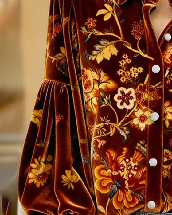 Trykket Skjorte Med Lyktermer