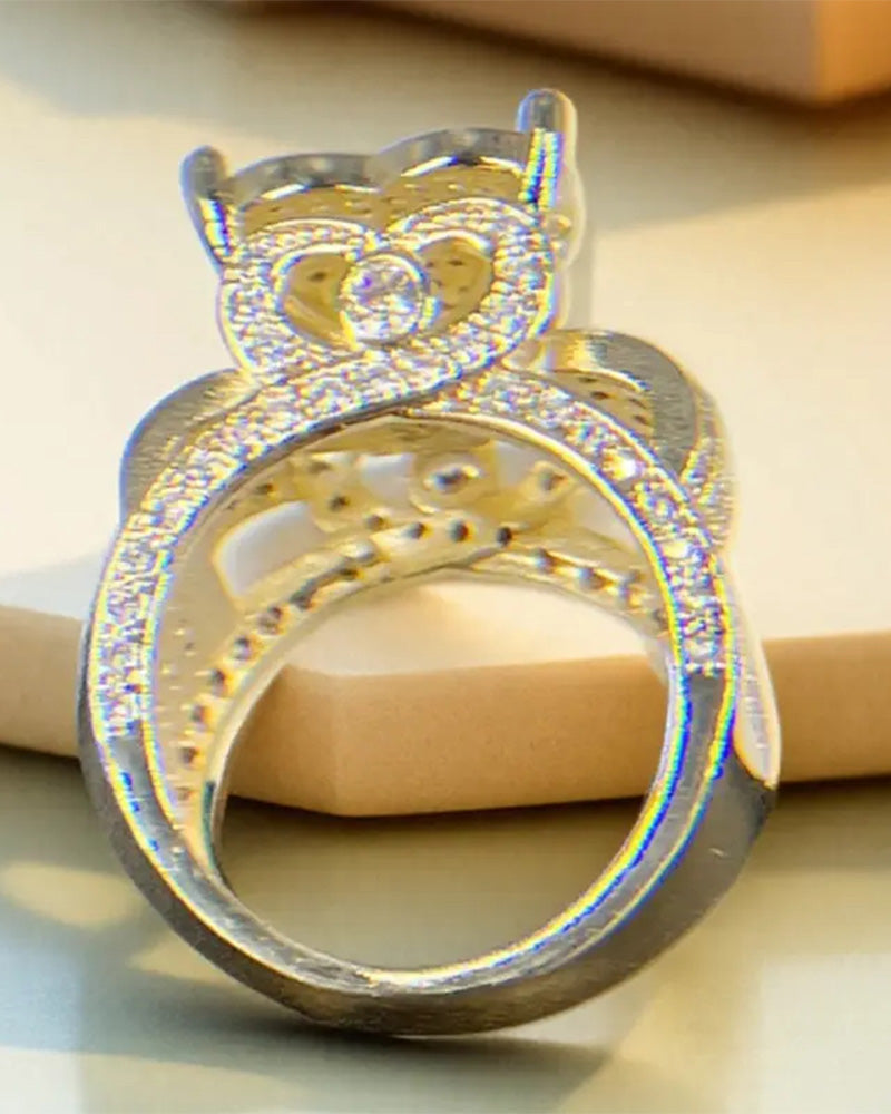 Pave Hjerteformet Ringsett for Kvinner