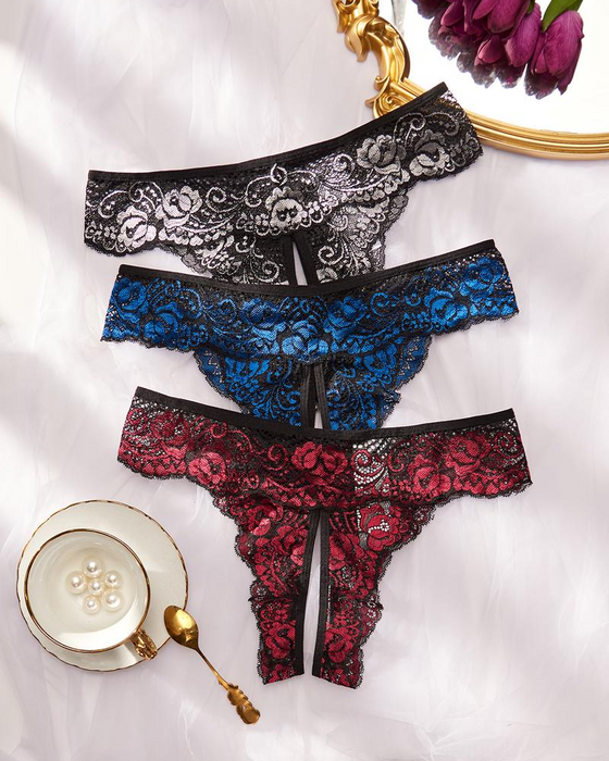 Dames Myk Komfortabel Pustende Blonder Truse For Alle Årstider