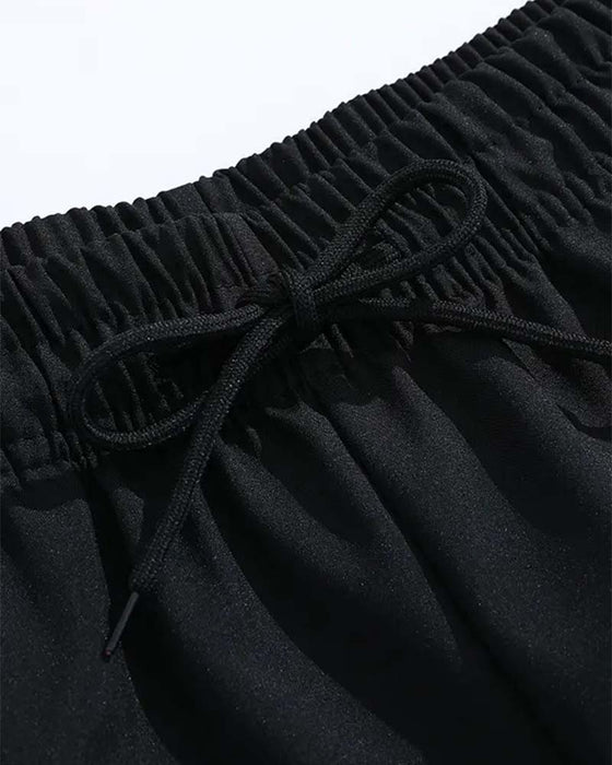 Shorts Dobbel Hvit Stripe Knelang Casual