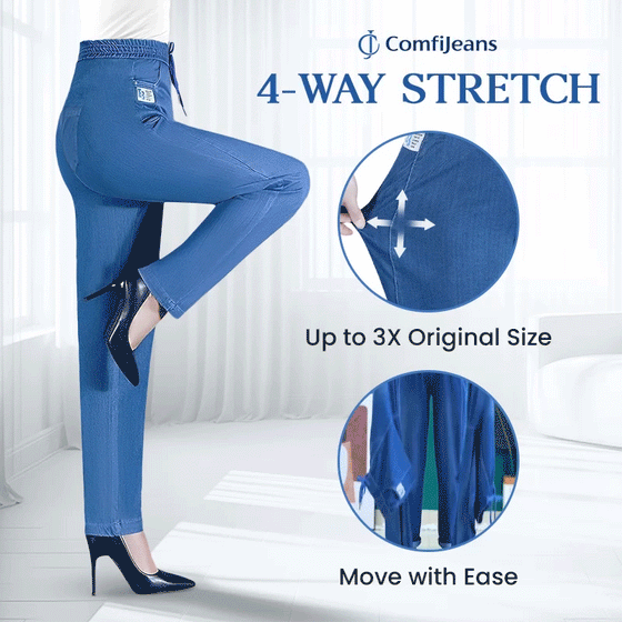 Høy Midje Ultra Strekkbar Mom Jeans