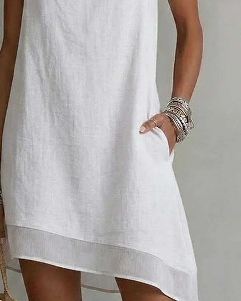 Kjole Uregelmessig Kant Ermeløs Slire