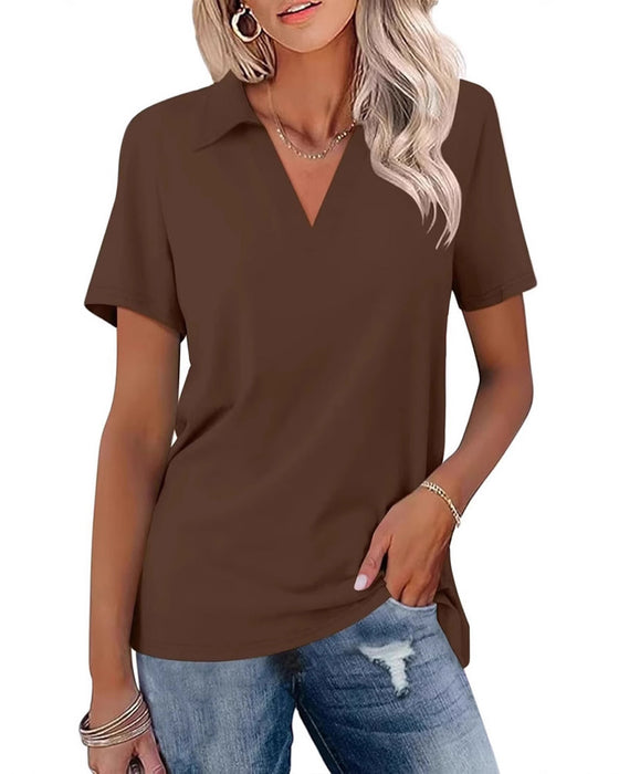 T-Shirt Kort Erme V-Hals Polo