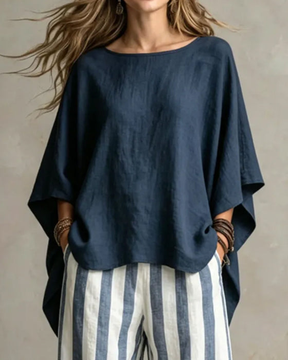 Sett Casual Flaggermus Løs Stripe