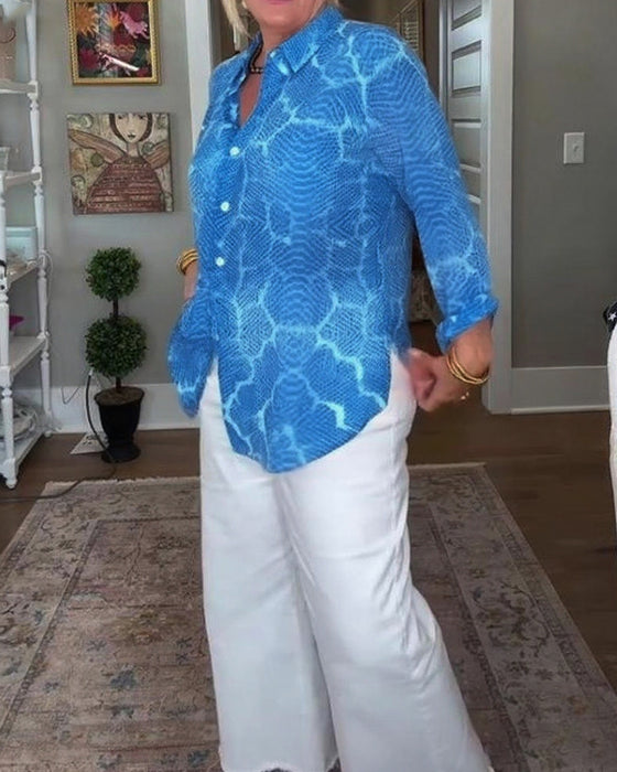 Blus Med Knappet Og Strukturert Egenskaper