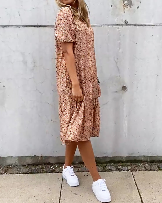 Skiftskjole med korte ermer