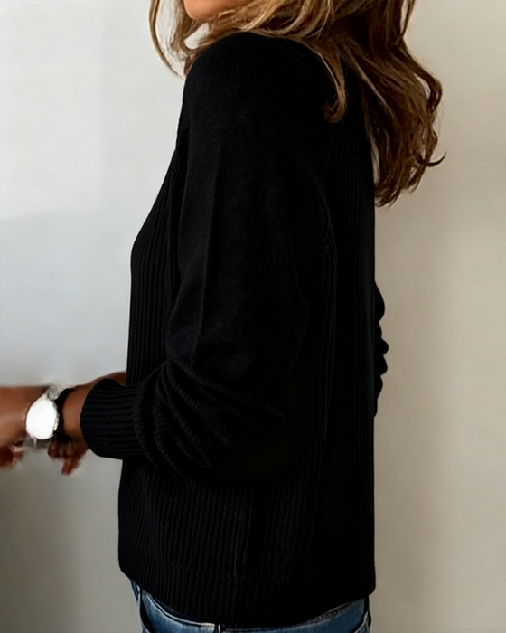 Genser Stilig Knapp Raglanermet