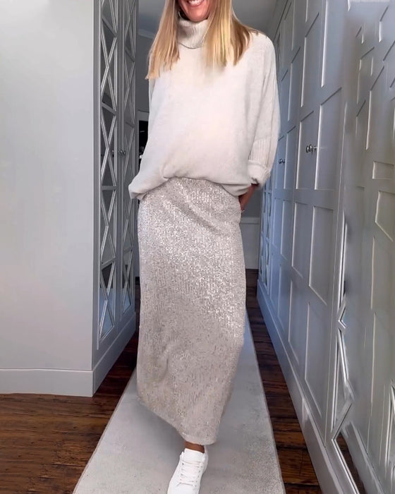 Ensfarget enkelt skjørt