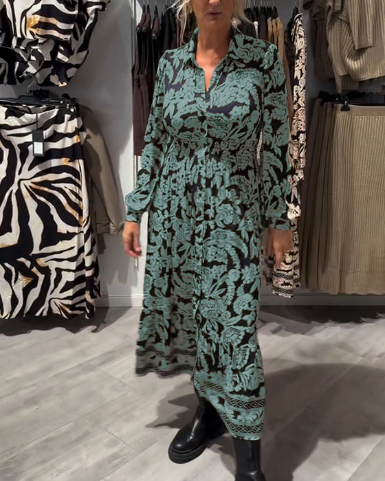 Motekjole Med Krage Og Trykk