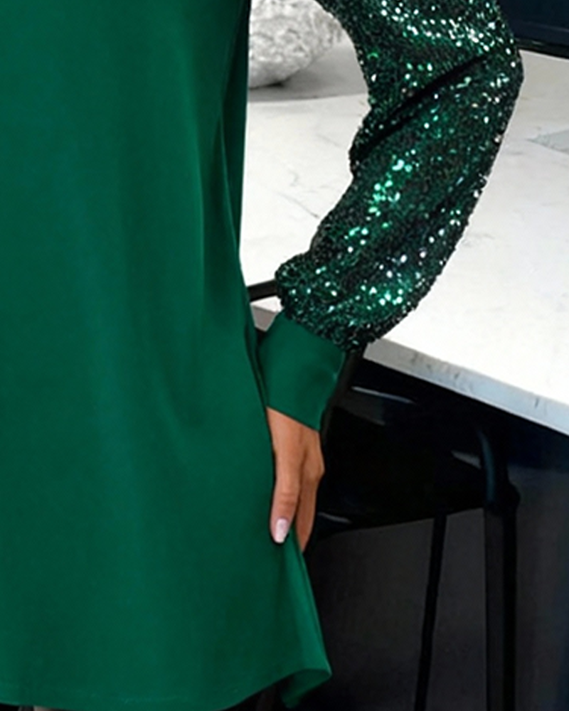 Skjorte Glitter Broderi V-hals Knapp