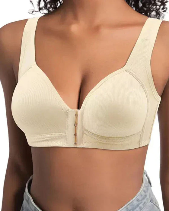 Justerbar frontlukning push-up BH. Trådfri, sømløs med sidestøtte for hverdagsbruk, vår- og sommerkomfort.