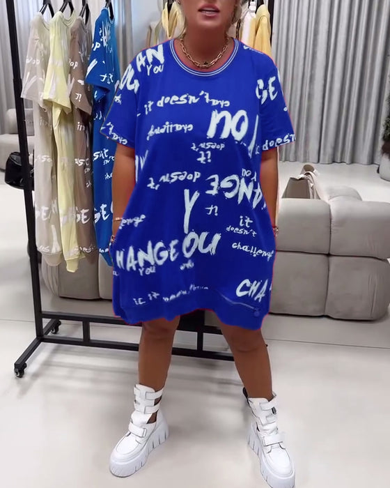 Kjole Løs Bokstavtrykk