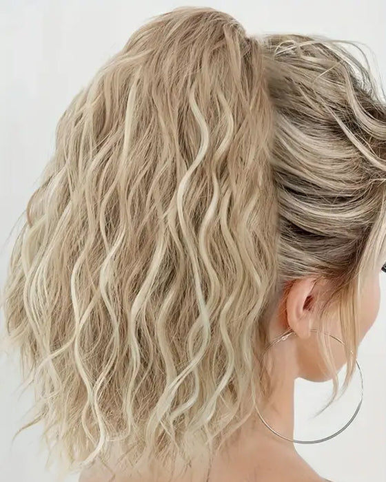 Hårstykker Syntetisk Langt Bølgete Mykt Halehår