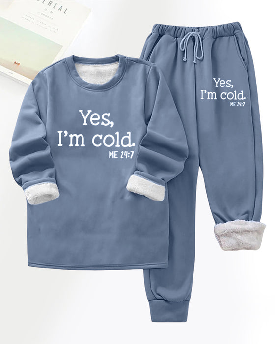 Fritidsbukser i fleece med bokstavtrykk