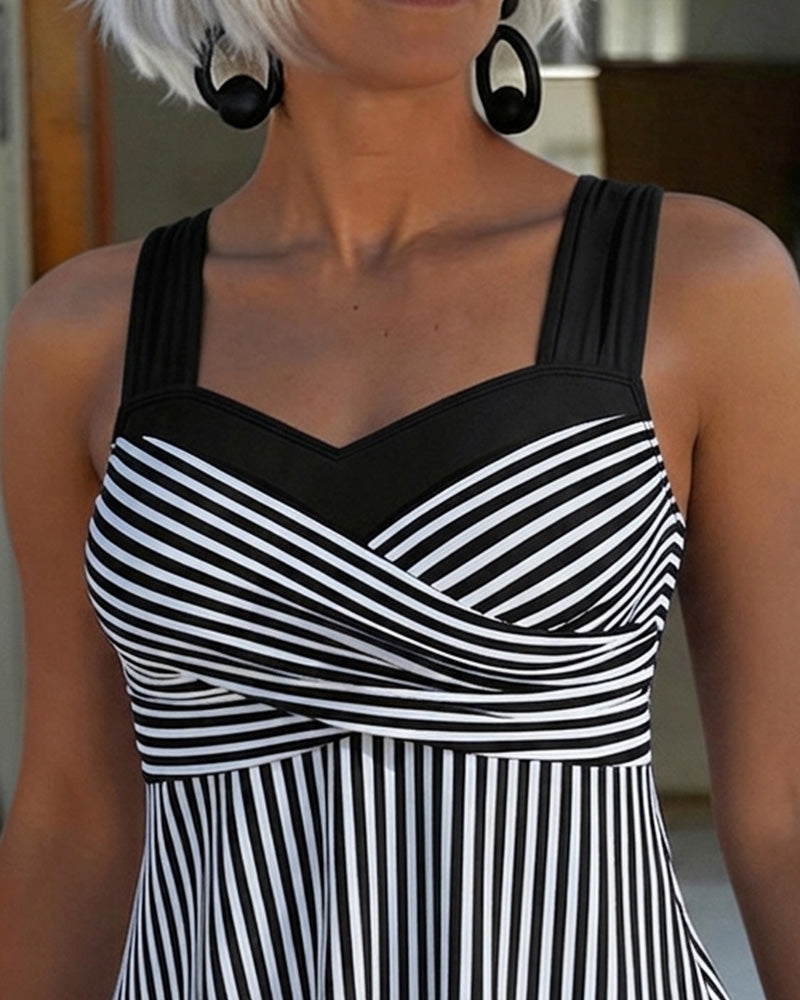 Tankini Stripet Kamisol Todelt