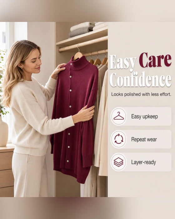 Cardigan Turtleneck Enkelknappet