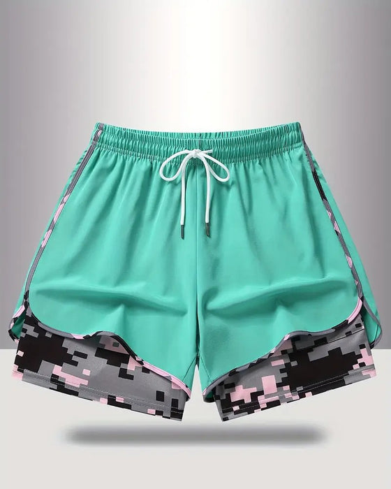 Snøre Kamuflasje Lappeteppe Antieksponering Shorts