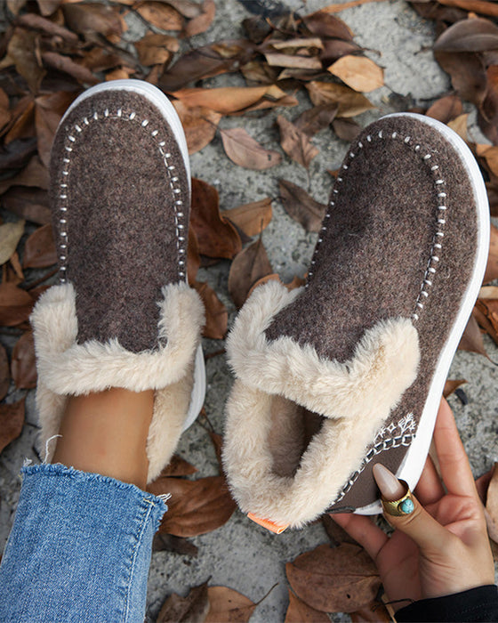 ❄️Dame Vinter Ankelstøvler Sklisikre Med Falsk Pelsfôr