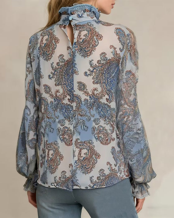 Bluse Blondekant Snor Sheer