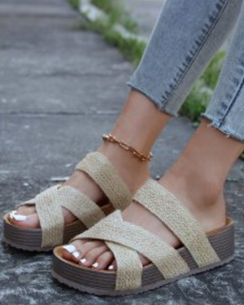 Sandal Mote Plattform Slide