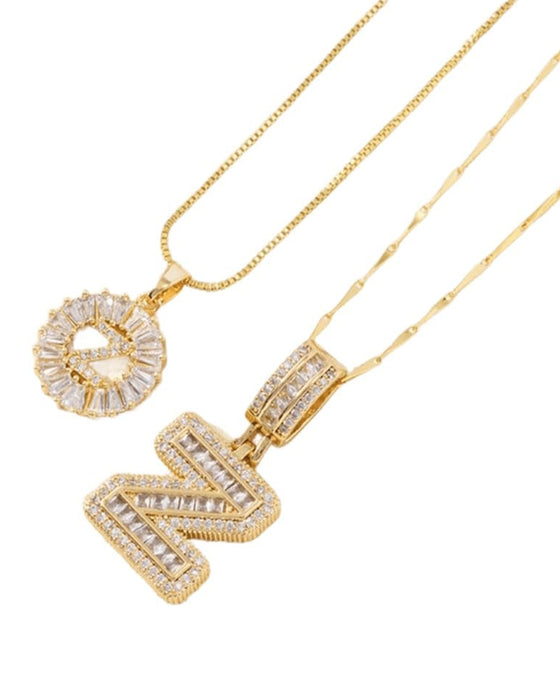 Halskjeder Initial Bokstav Anheng 2 Pakke