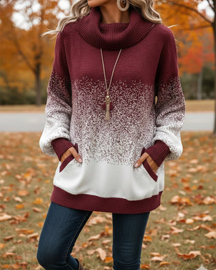 Genser Kragehals Gradientmønster