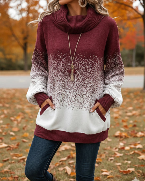 Genser Kragehals Gradientmønster