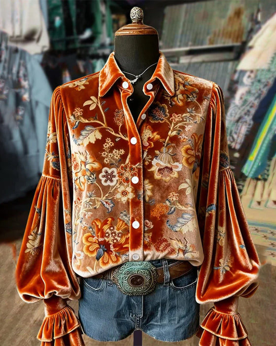 Trykket Skjorte Med Lyktermer