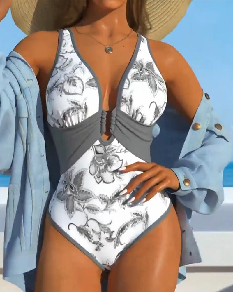 Badedrakt Sexy Trykt Enkelts