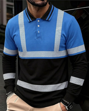 Skjorte Fargeblokk Stripet Lang Erme