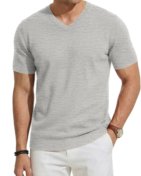 Pullover Mini V-Hals Casual Solid