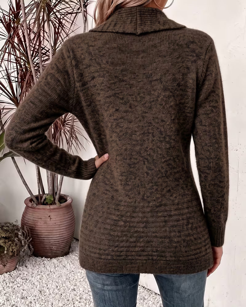 Cardigan Solid Farge Knapp Pyntet