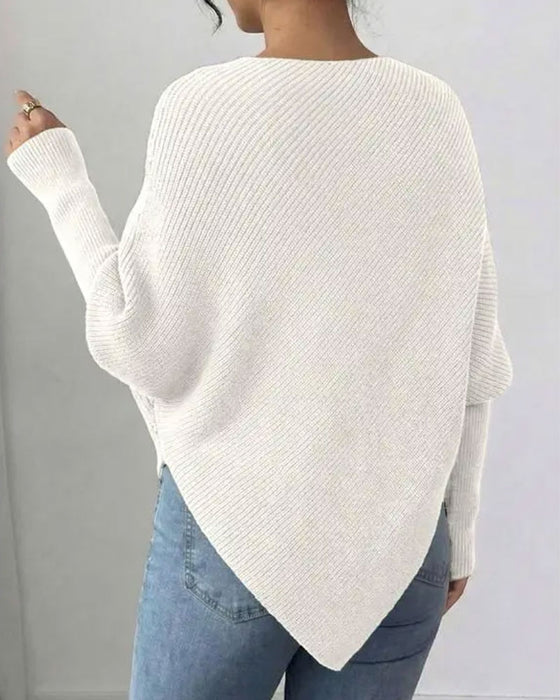 Pullover Stilig Blomstret Uregelmessig