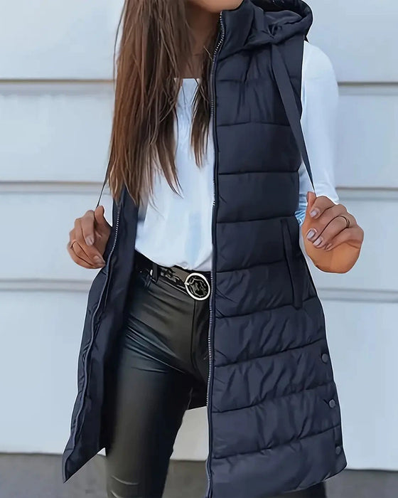 Vest Kåpe Med Hetting Midilang