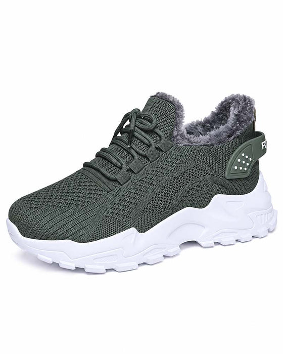 Sneakers Tykk Såle Fleeceforet Snø